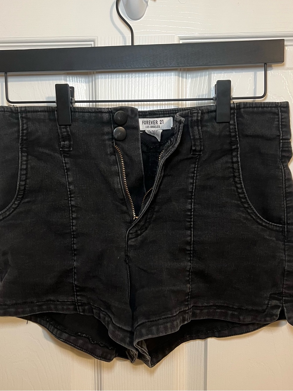 High waisted jeans shorts